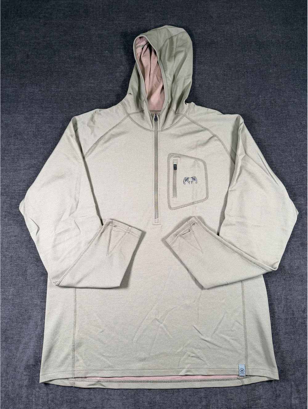 Kuiu Pro Men's Hoodie Pullover with Zip Pocket in Olive Green